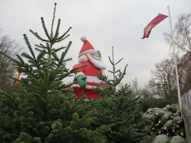 Verkaufsplatz, da wo der große Nikolaus steht